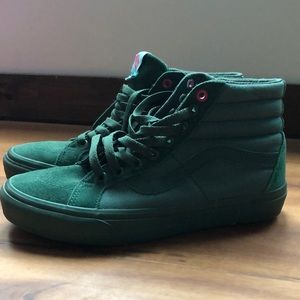 NWOT Green High Top Vans